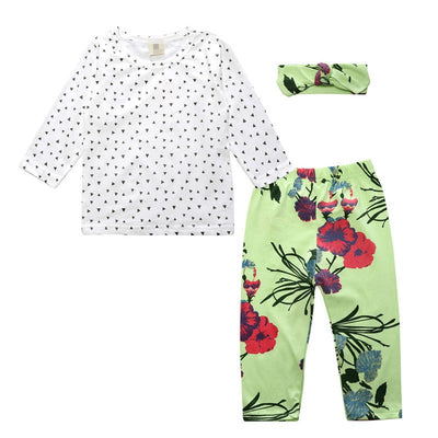 Fall Girl Baby Suit Set