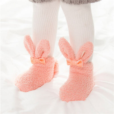 Winter Coral Fleece Baby Socks