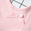 Bow Pink And White Bibs