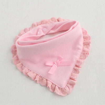 Bow Pink And White Bibs