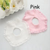 Bow Pink And White Bibs
