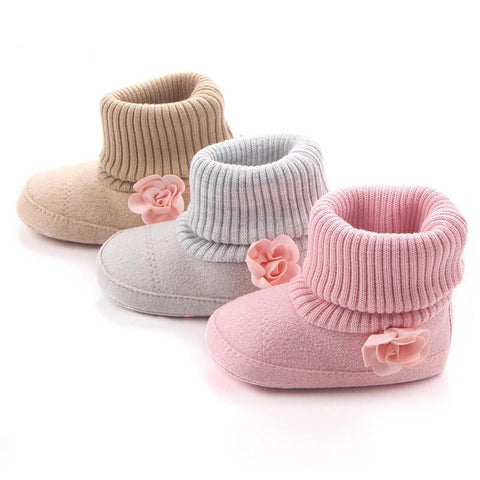 Princess Flower Winter Baby Boots