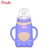 Silicone Glass Milk Feeding Bottle