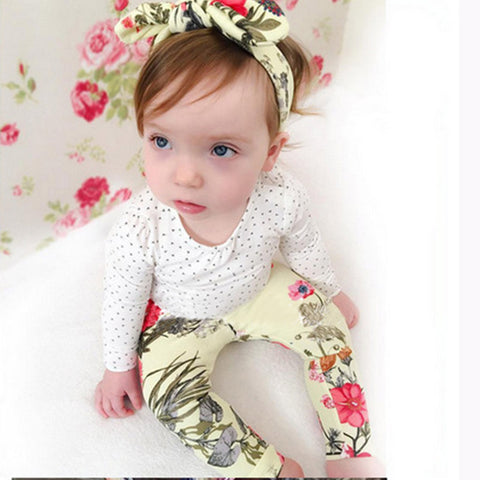 Fall Girl Baby Suit Set
